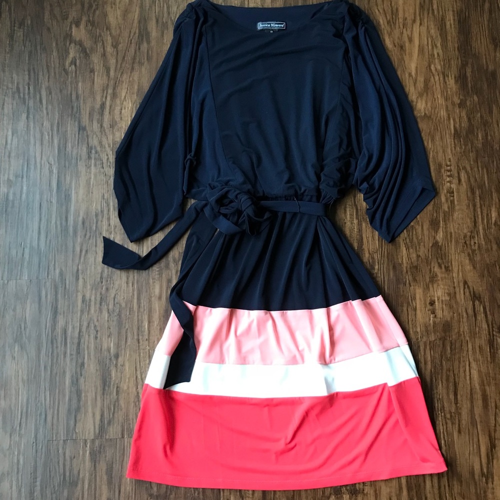 Colorblocked dolman sleeve dress 10